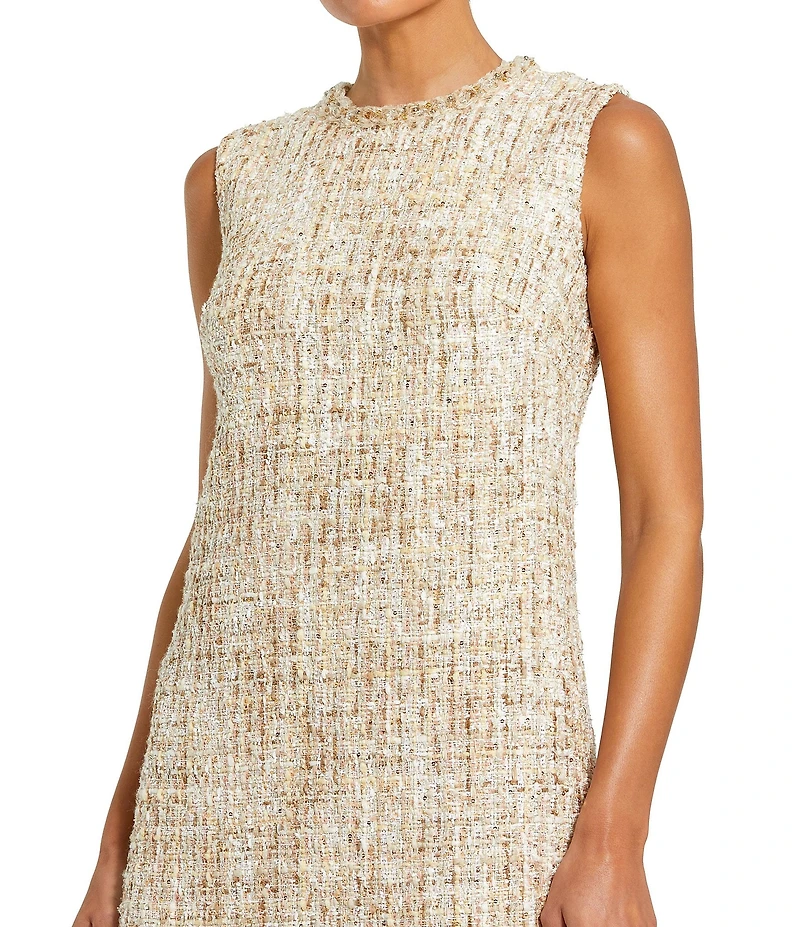 Mac Duggal Beaded Trim A-line Mini Shift Dress