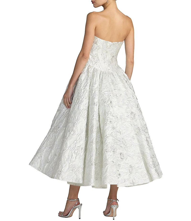 Mac Duggal Brocade Strapless Dress