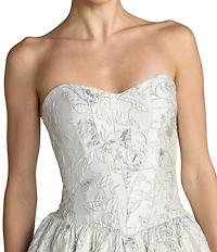 Mac Duggal Brocade Strapless Dress