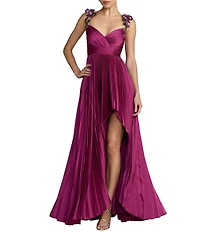 Mac Duggal Charmeuse Gown With Embellished Straps