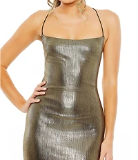 Mac Duggal Corset Back Column Gown