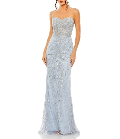 Mac Duggal Embellished Sweetheart Neck Strapless Sleeveless Gown