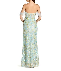 Mac Duggal Off The Shoulder Sweetheart Neck Column Gown
