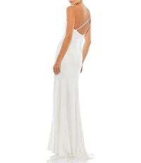 Mac Duggal One Shoulder Satin Gown