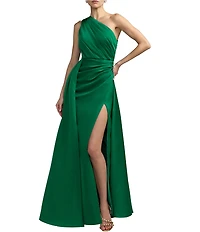 Mac Duggal One Shoulder Satin Gown