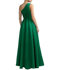 Mac Duggal One Shoulder Satin Gown