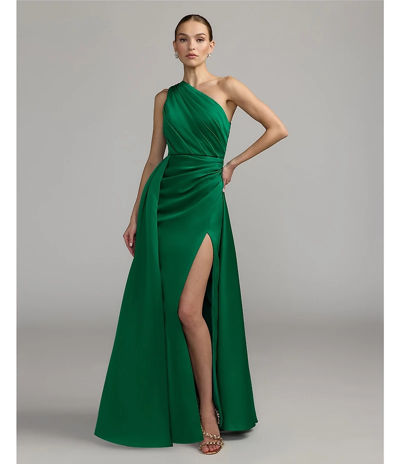 Mac Duggal One Shoulder Satin Gown