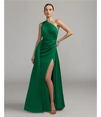 Mac Duggal One Shoulder Satin Gown