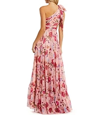 Mac Duggal One Shoulder Side Cut Out Gown With Slit