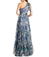 Mac Duggal One Shoulder Side Cut Out Gown With Slit