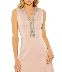Mac Duggal Sleeveless Embellished Cocktail Mini Dress