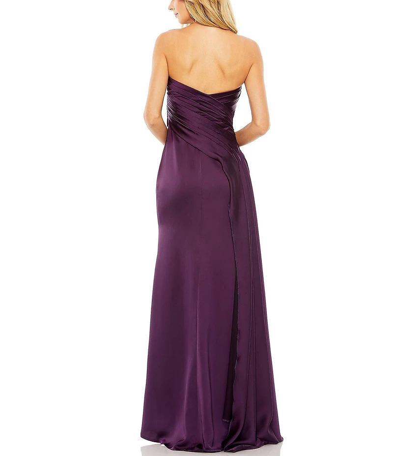 Mac Duggal Strapless Bow Front Detailed Gown
