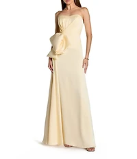 Mac Duggal Strapless Satin Gown With Bow