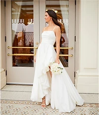 Mac Duggal Strapless Sleeveless Ruched Asymmetrical Bubble Hem Gown