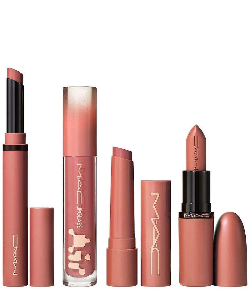 MAC Totally Teddy Lipstick & Lipgloss 4-Piece Gift Set
