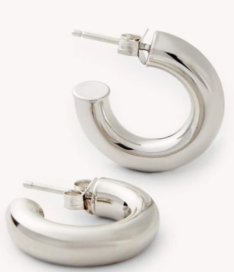 MACHETE .75#double; Perfect Puffy Hoop Earrings