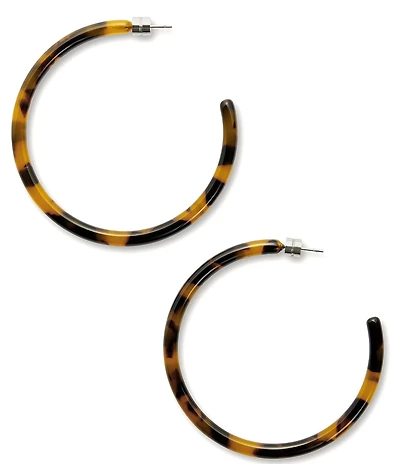 MACHETE Large Tortoise Hoop Earrings
