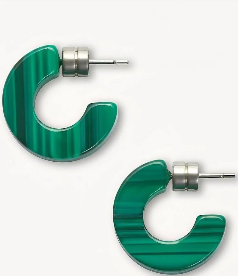MACHETE Muse Malachite Puffy Hoop Earrings