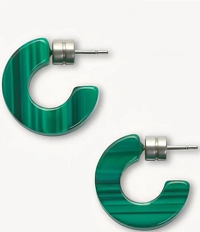 MACHETE Muse Malachite Puffy Hoop Earrings