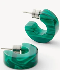 MACHETE Muse Malachite Puffy Hoop Earrings