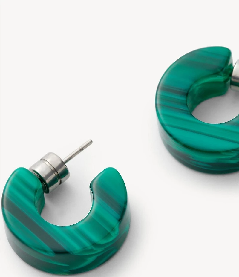 MACHETE Muse Malachite Puffy Hoop Earrings