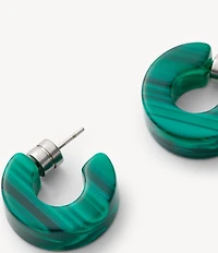 MACHETE Muse Malachite Puffy Hoop Earrings