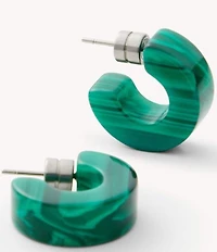 MACHETE Muse Malachite Puffy Hoop Earrings
