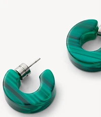 MACHETE Muse Malachite Puffy Hoop Earrings