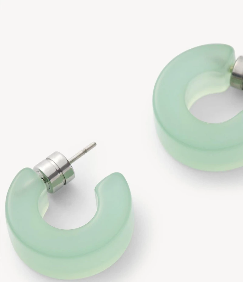 MACHETE Muse Sea Glass Puffy Hoop Earrings