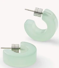 MACHETE Muse Sea Glass Puffy Hoop Earrings