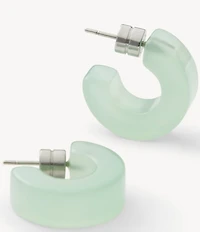 MACHETE Muse Sea Glass Puffy Hoop Earrings