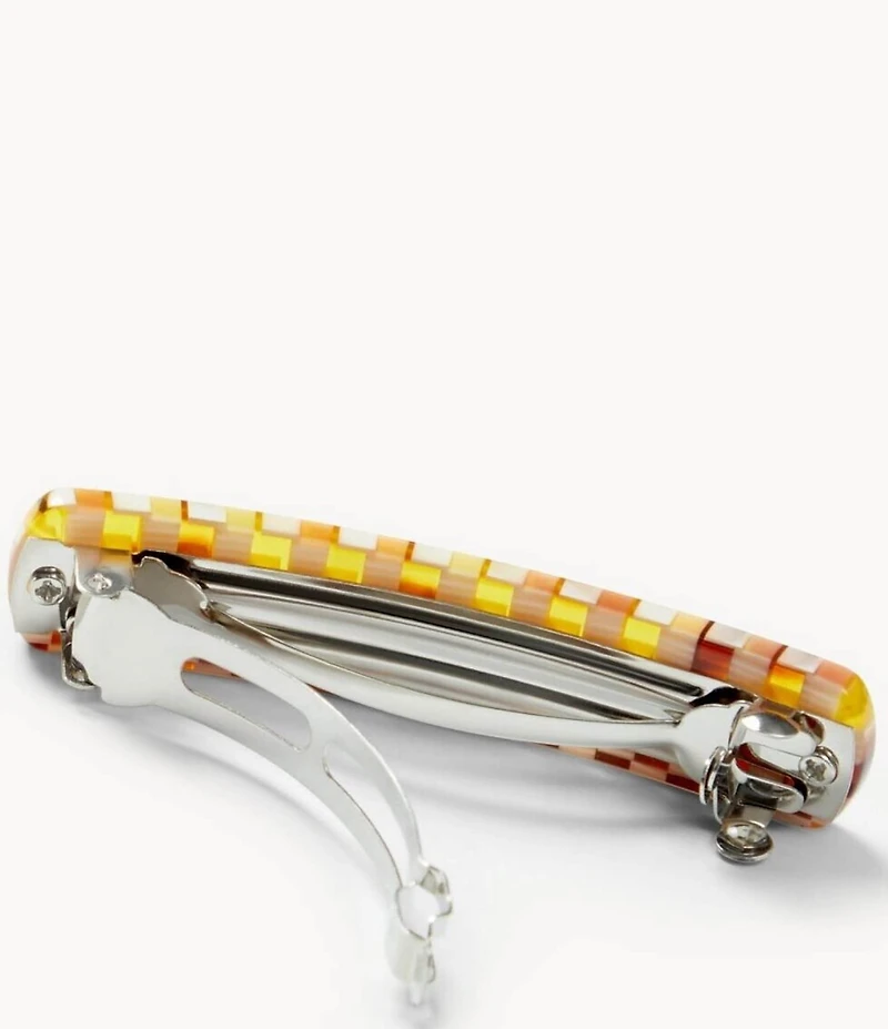 MACHETE No. 3 Tortoise Checked Hair Barrette