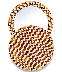 MACHETE Tortoise Checker Circle Compact Mirror