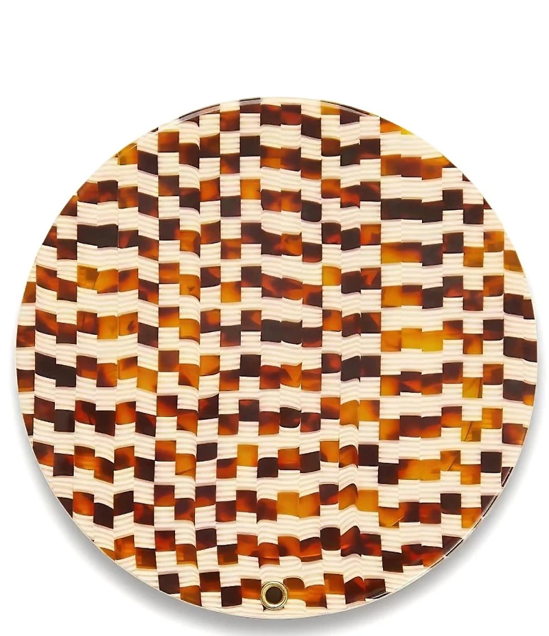 MACHETE Tortoise Checker Circle Compact Mirror