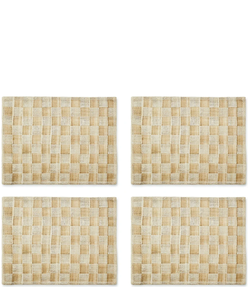 MacKenzie-Childs Sinamay Woven Check Placemats, Set of 4
