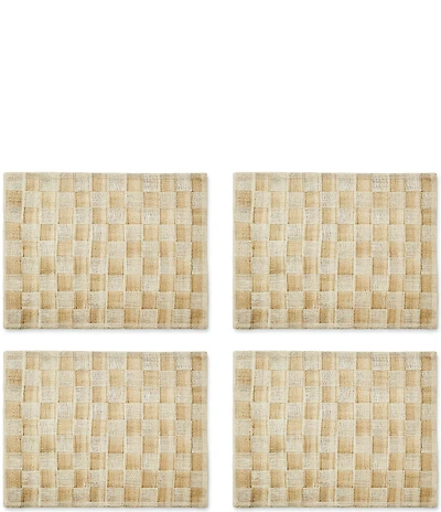 MacKenzie-Childs Sinamay Woven Check Placemats, Set of 4