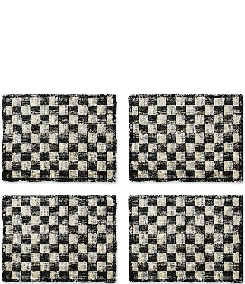 MacKenzie-Childs Sinamay Woven Check Placemats, Set of 4
