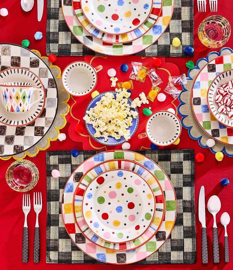 MacKenzie-Childs Sinamay Woven Check Placemats, Set of 4