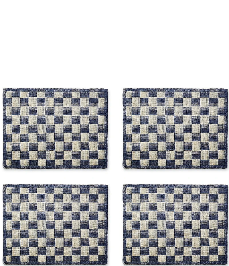 MacKenzie-Childs Sinamay Woven Check Placemats, Set of 4