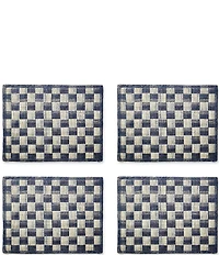 MacKenzie-Childs Sinamay Woven Check Placemats, Set of 4