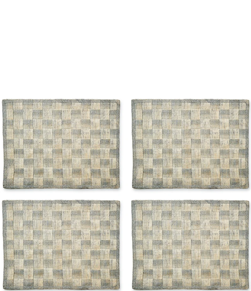 MacKenzie-Childs Sinamay Woven Check Placemats, Set of 4
