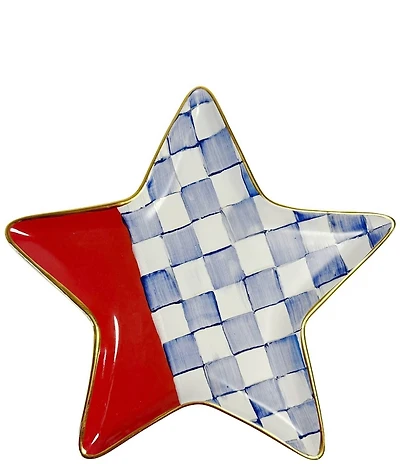 MacKenzie-Childs 1776 Americana Ceramic Star Plate