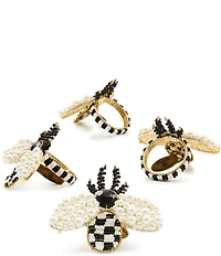 MacKenzie-Childs Bee Napkin Rings, Set of 4
