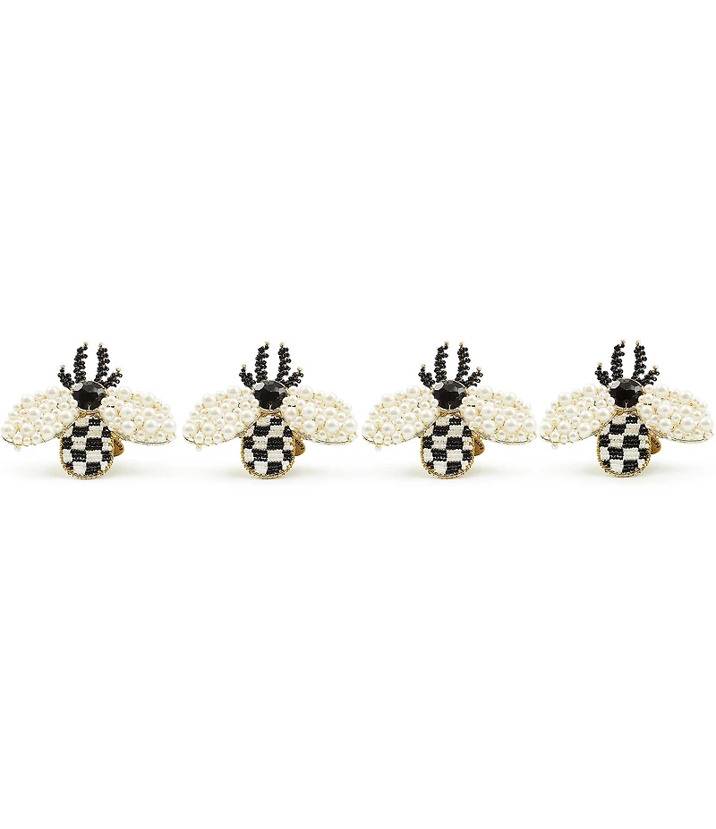 MacKenzie-Childs Bee Napkin Rings, Set of 4