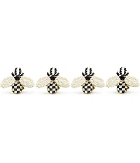 MacKenzie-Childs Bee Napkin Rings, Set of 4