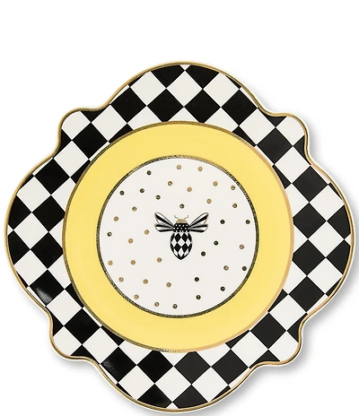 MacKenzie-Childs Bee Toile Salad Plate