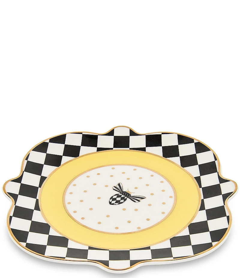 MacKenzie-Childs Bee Toile Salad Plate