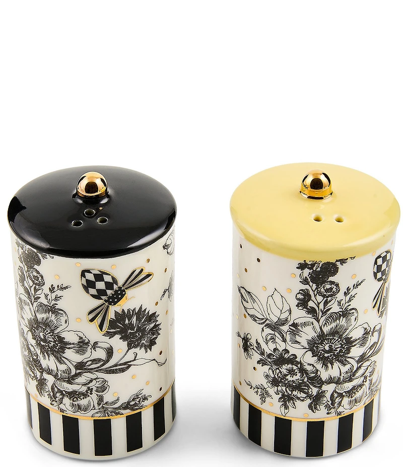 MacKenzie-Childs Bee Toile Salt & Pepper Set