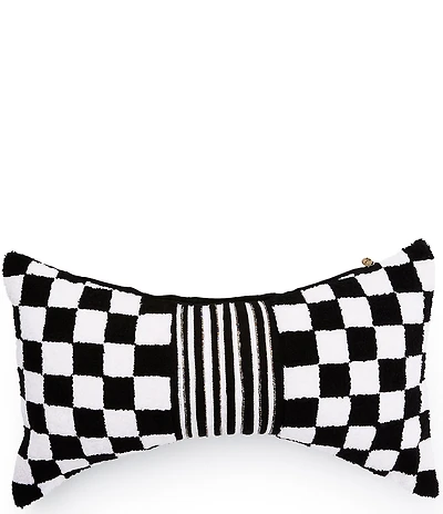 MacKenzie-Childs Check Bow Throw Pillow