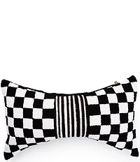 MacKenzie-Childs Check Bow Throw Pillow